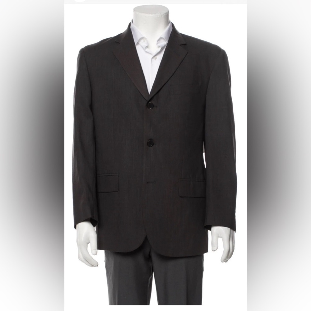 Missoni Men’s Grey Blazer Size XL Satin Lining Notched Lapels 3 Button Closure
